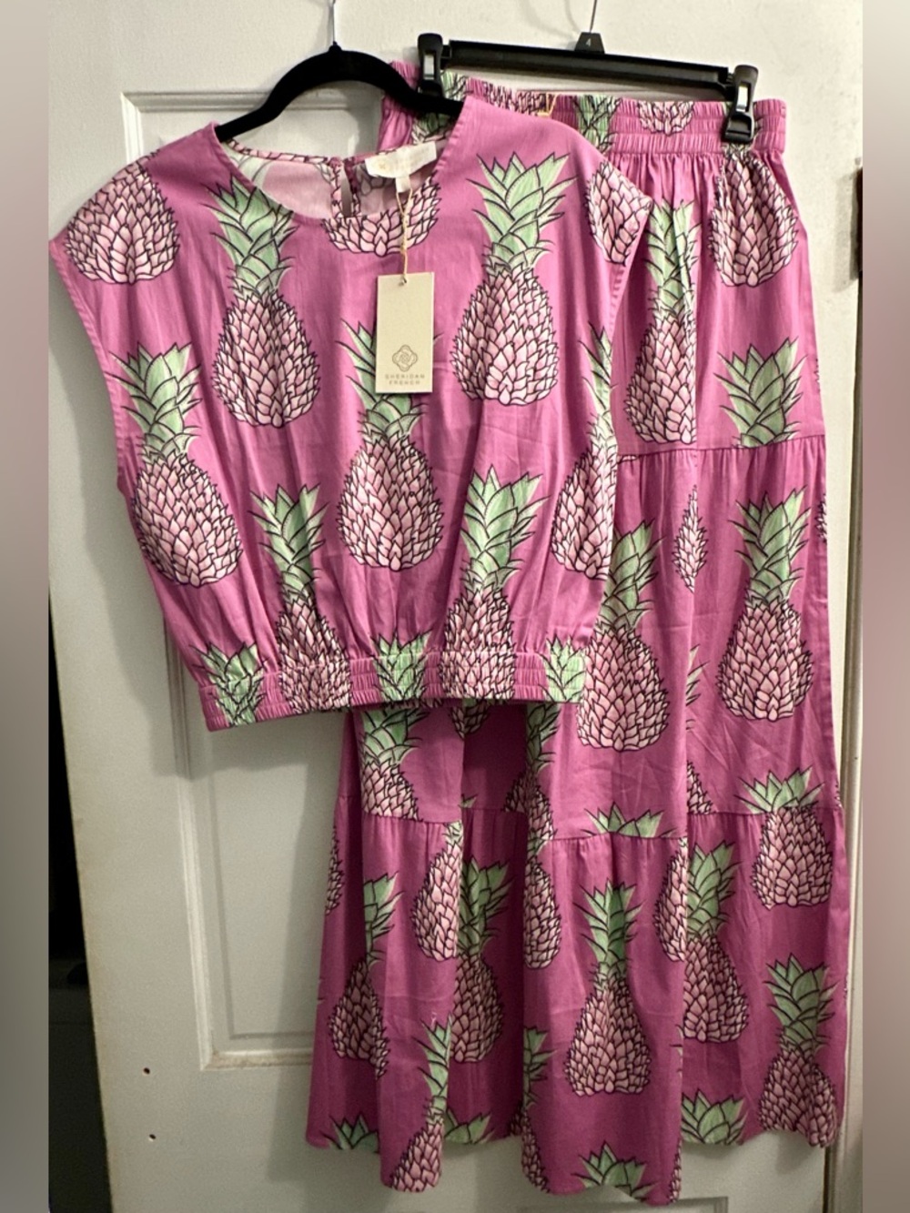 Sheridan French Set, Gardenia Skirt and Top, Size Small NWT